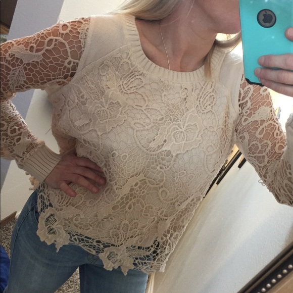 Free People Sweaters - Free people lace sweater